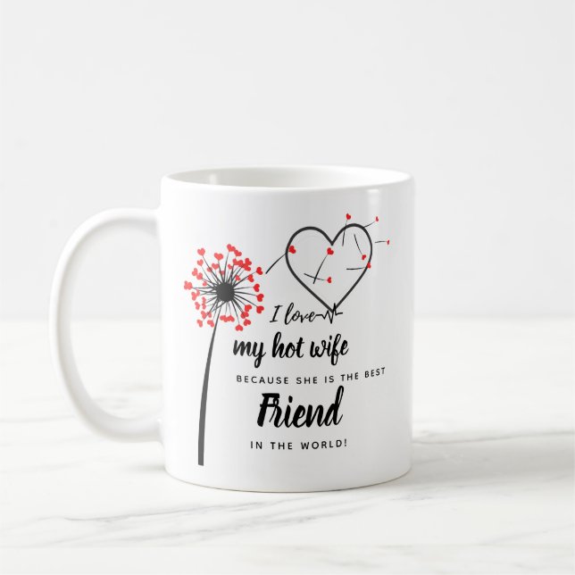 I Love My WIFE - Best friend Personalised PHOTO Coffee Mug (Left)