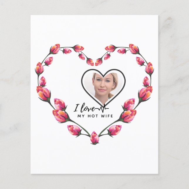 I Love My WIFE - Best friend Personalised PHOTO Flyer (Front)