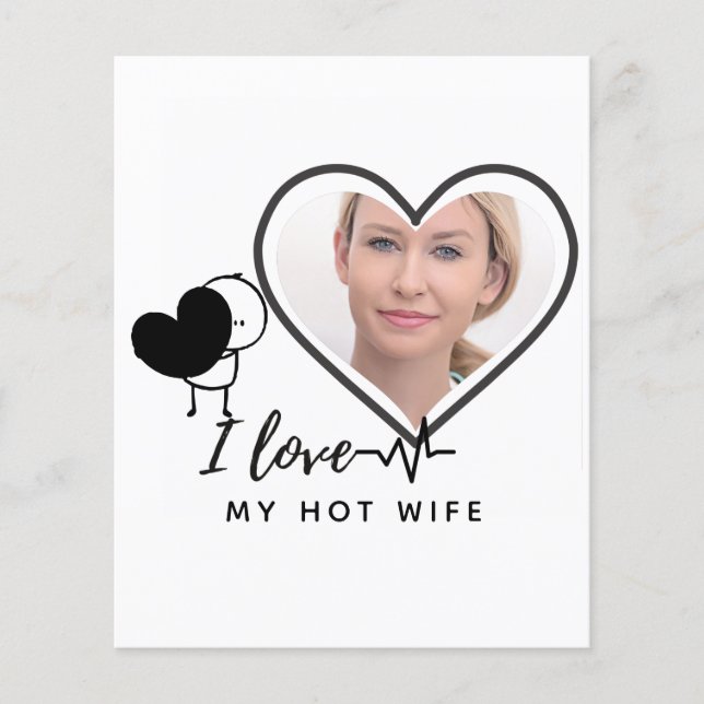 I Love My WIFE - Best friend Personalised PHOTO Flyer (Front)