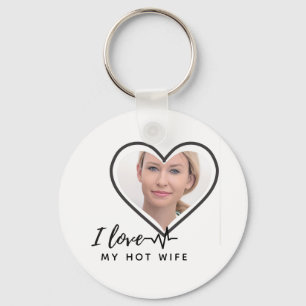 I Love My WIFE - Best friend Personalised PHOTO Key Ring