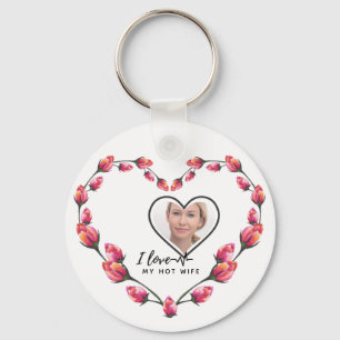 I Love My WIFE - Best friend Personalised PHOTO Key Ring