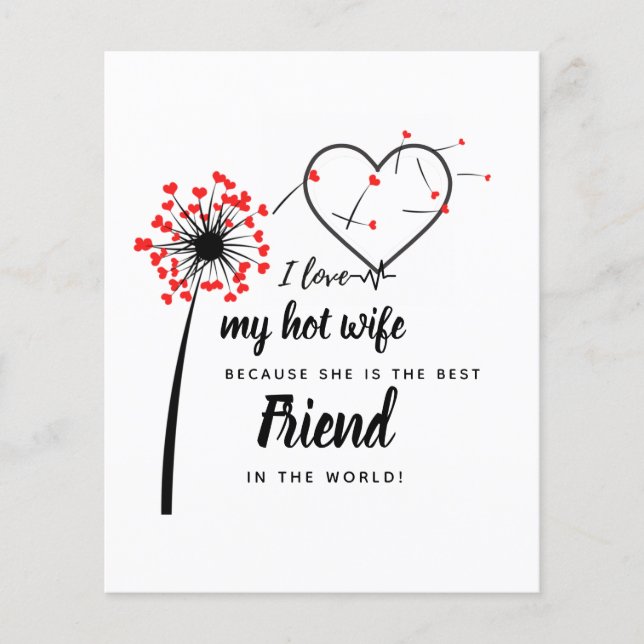I Love My WIFE - Best friend Personalized PHOTO Flyer (Front)