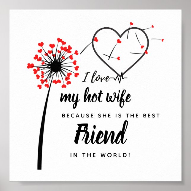 I Love My WIFE - Best friend Personalized PHOTO Poster (Front)