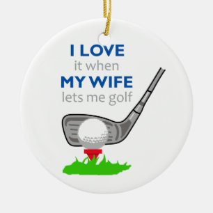 I Love my Wife Ceramic Tree Decoration