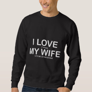 I Love My Wife Funny Skydiving Premium Sweatshirt