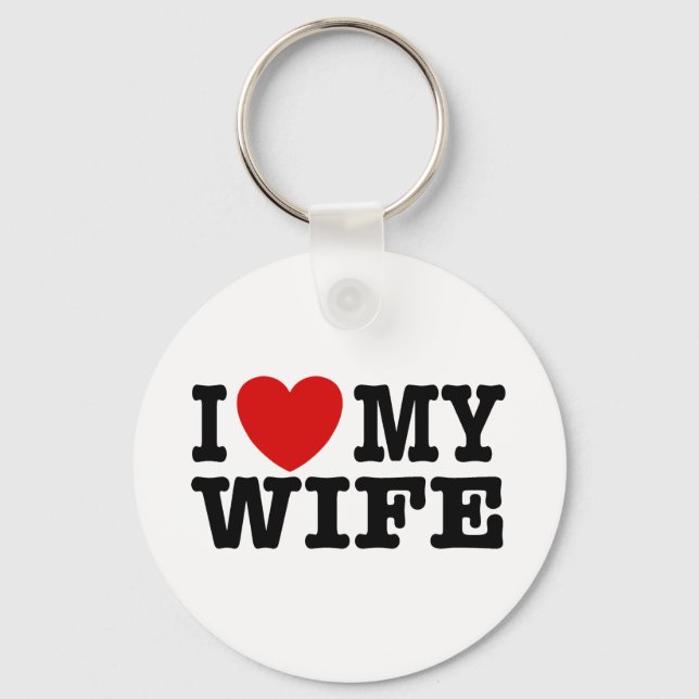 I Love My Wife Key Ring (Front)