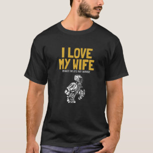I Love My Wife Lacrosse Lax Legend Fan Mum Goalie T-Shirt