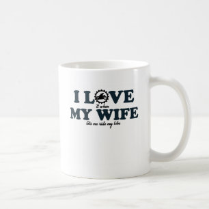 I LOVE MY WIFE - LETS ME RIDE BIKE COFFEE MUG