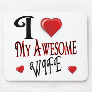 I Love My Wife Logo popular affordable Mouse Mat