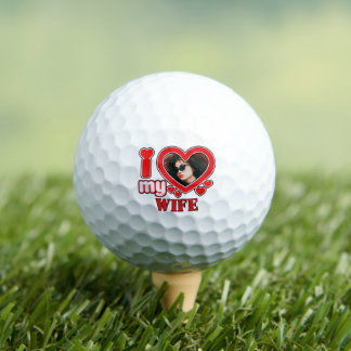 I Love My Wife Personalised Golf Balls