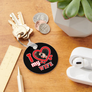 I Love My Wife Personalised Key Ring