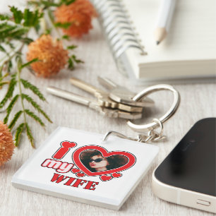 I Love My Wife Personalised Key Ring