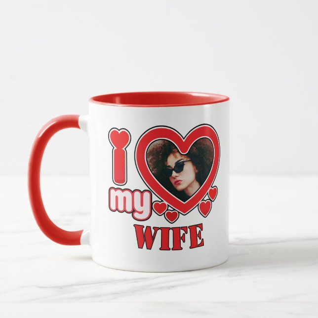 I Love My Wife Personalised Mug (Left)
