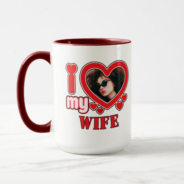 I Love My Wife Personalised Mug (Left)