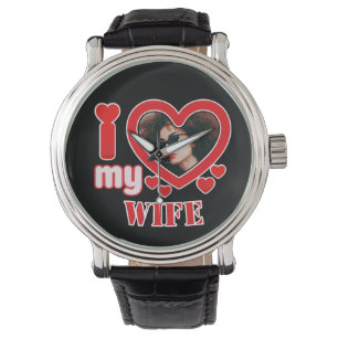 I Love My Wife Personalized Watch