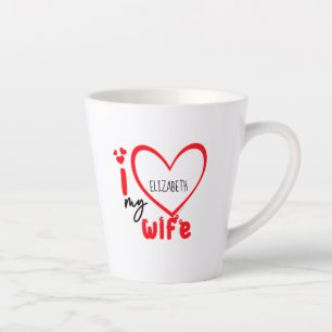 I Love My Wife Photo Gift  Latte Mug