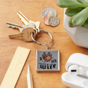I Love My Wife - Red - DingusDesign Key Ring