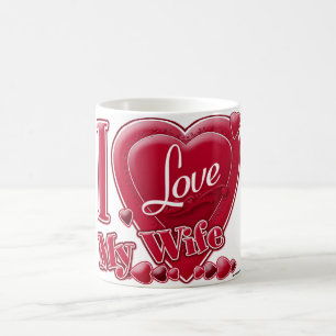 I Love My Wife red - heart Coffee Mug