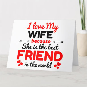 I love my wife thank you card