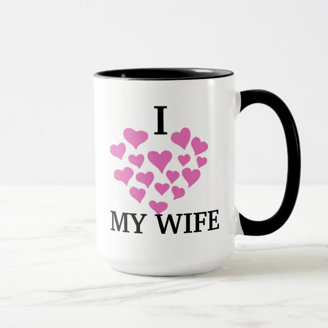I love my wife valentines day candy mug design (Right)