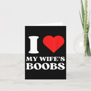 I Love My Wifes S Y2k Aesthetic Red Heart  Card
