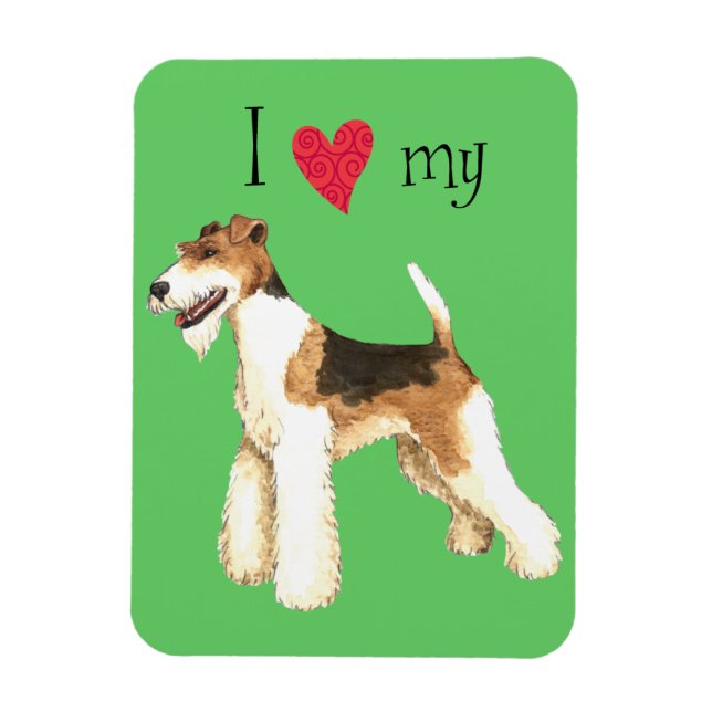 I Love my Wire Fox Terrier Magnet (Vertical)