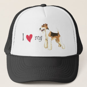 I Love my Wire Fox Terrier Trucker Hat