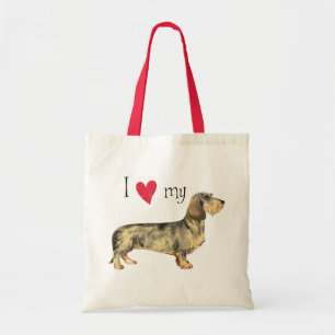 I Love my Wirehaired Dachshund Tote Bag