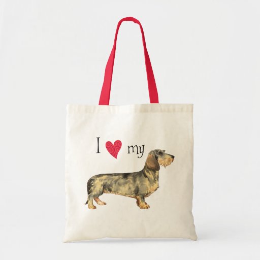 Image of I Love my Wirehaired Dachshund Tote Bag