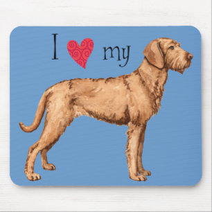 I Love my Wirehaired Vizsla Mouse Mat