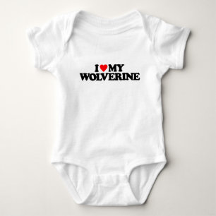 I LOVE MY WOLVERINE BABY BODYSUIT