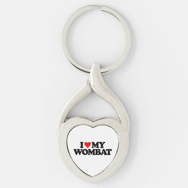I LOVE MY WOMBAT KEY RING (Front)