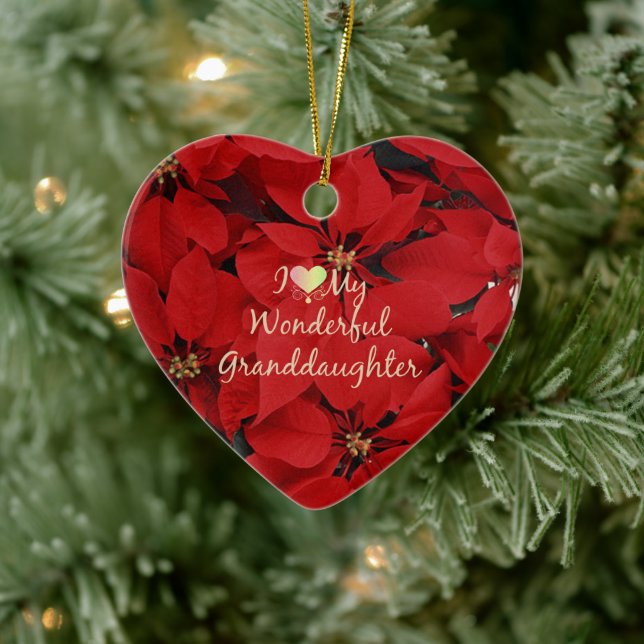 I Love My Wonderful Granddaughter, Ceramic Tree Decoration (Tree)