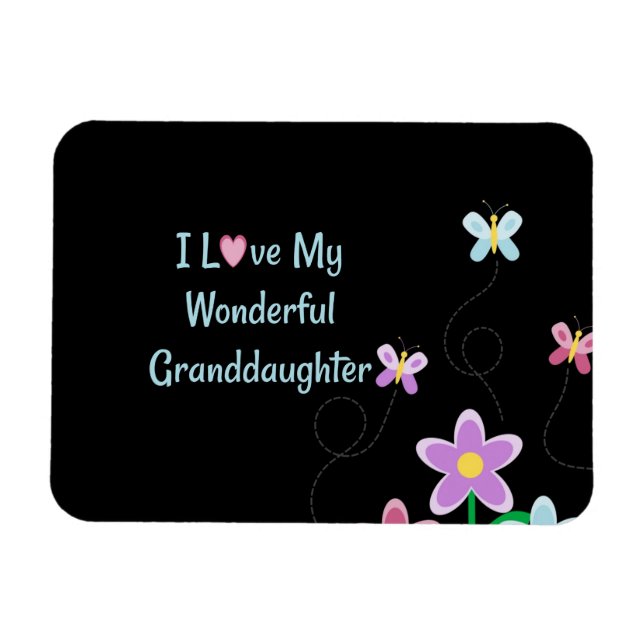 I Love My Wonderful Granddaughter, pretty design Magnet (Horizontal)
