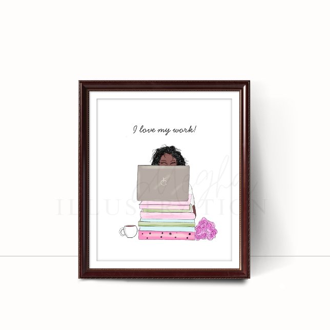 i love my work, illustration, poster (Creator Uploaded)