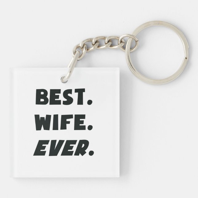 I Love My Worlds Best Wife Ever Key Ring (Back)
