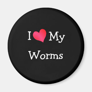 I Love My Worms Magnet