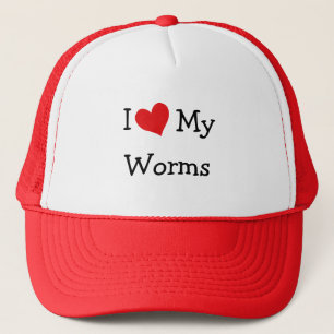 I Love My Worms Trucker Hat