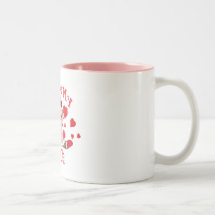 I love My YaYa Rag Doll & Hearts Two-Tone Coffee Mug