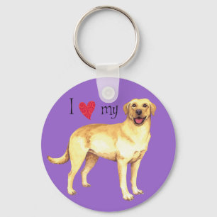 I Love my Yellow Lab Key Ring