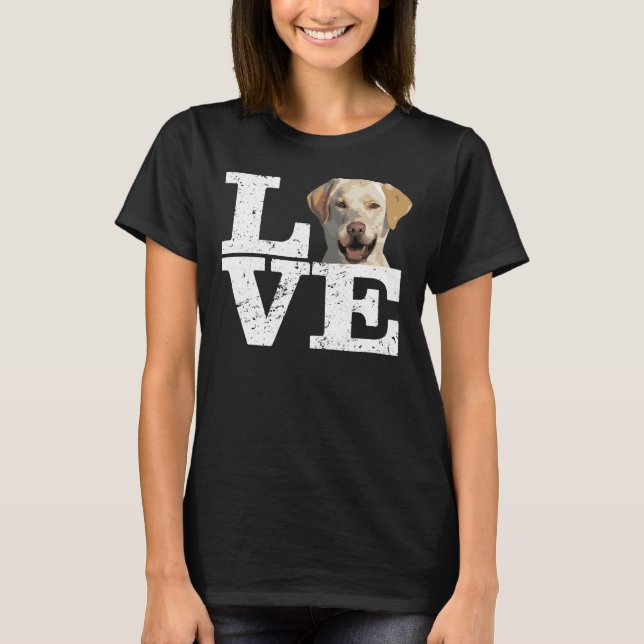 I Love My Yellow Lab Labrador Retriever Dog T-Shirt (Front)