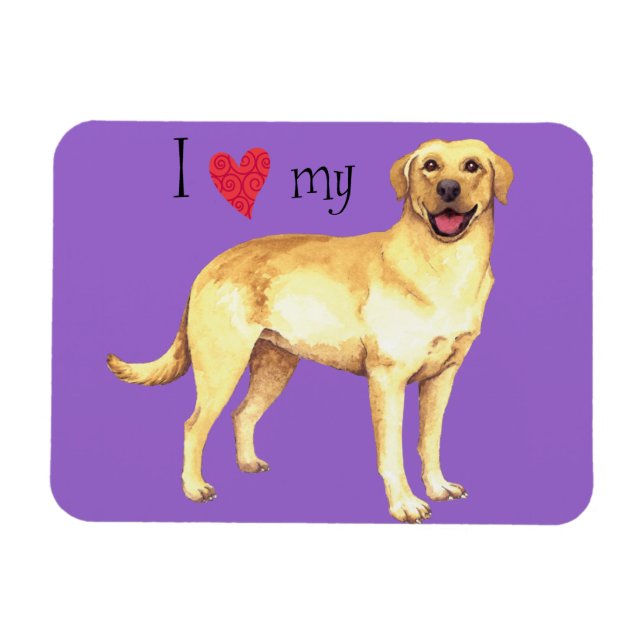I Love my Yellow Lab Magnet (Horizontal)