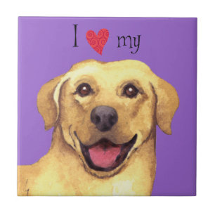 I Love my Yellow Lab Tile