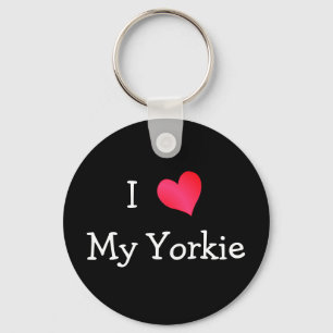 I Love My Yorkie Key Ring