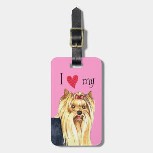 I Love my Yorkie Luggage Tag