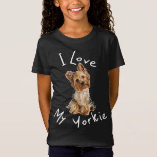 I Love My Yorkie Men Women Kids Dog Gift Idea T-Shirt