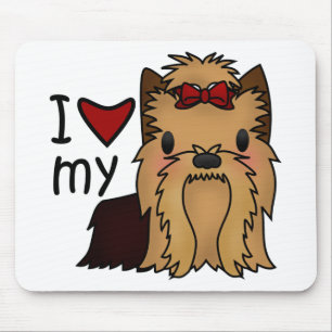 I Love My Yorkie, Yorkshire Terrier Mouse Mat