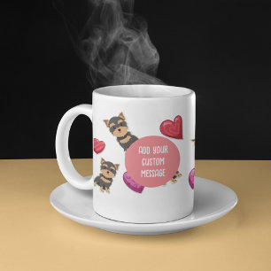 I Love My Yorkshire Terrier Dog Glowing Heart Coffee Mug