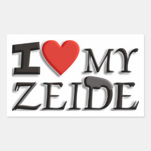 I love my Zeide Rectangular Sticker