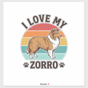 I Love My Zorro Vintage Dog Lover Design_1